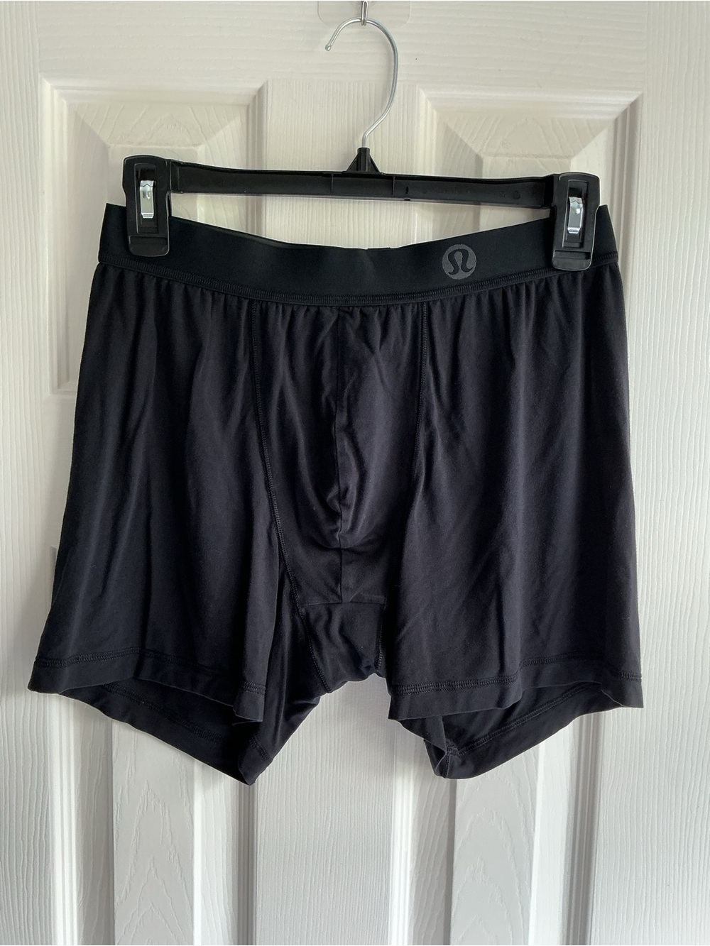 lululemon athletica Men's Black Boxer Briefs with Logo Waistband